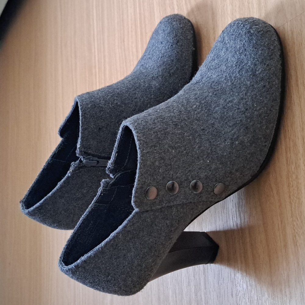 Gray booties